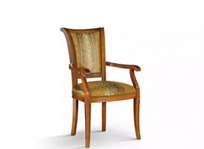 Esszimmerstuhl Art déco Armlehne Esszimmer Design Textil Luxus Braun